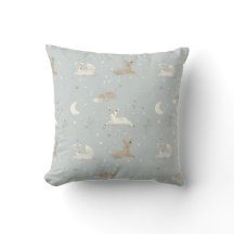 Sleepy Fawn Night Throw Pillow