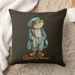 Almofada Sleepy Vintage Frog Throw Pillow