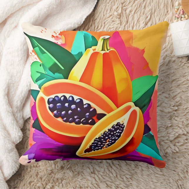 Almofada Sliced Papaya Pop Art (Cobertor)