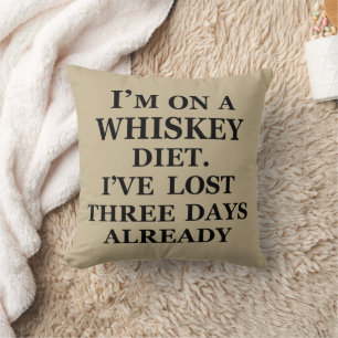 Almofada slogan de whiskey