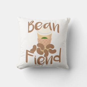 Almofada Slogan do diabo do feijão de café