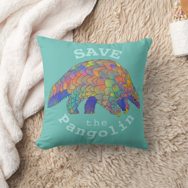 Almofada Slogan dos direitos dos animais de Pangolin (Cobertor)