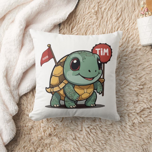 Almofada Slow Progress Is Still Progress – Cute Kawaii Turt (Cobertor)