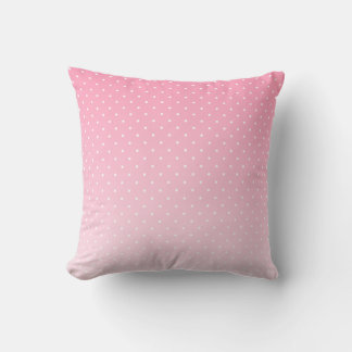Almofada Small White Polka Dots-Ombre Pink Throw Pillow
