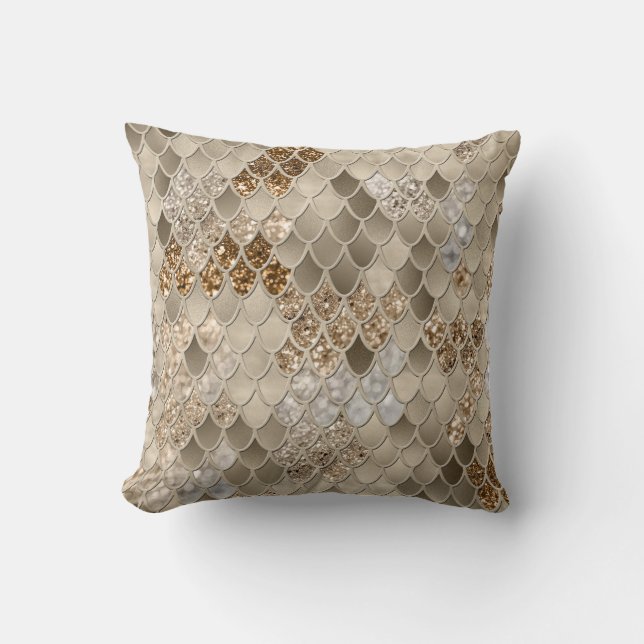Almofada Smermaid Scales Glam #1 (Faux Glitter) #decor #art (Frente)