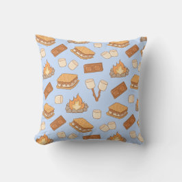 Almofada S'mores Antigo Acampamento Marshmallow Fogueira Ac