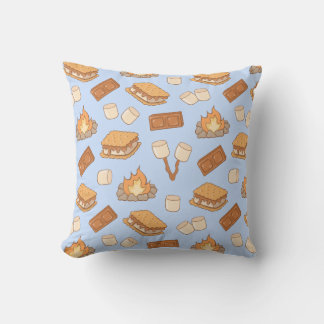 Almofada S'mores Antigo Acampamento Marshmallow Fogueira Ac