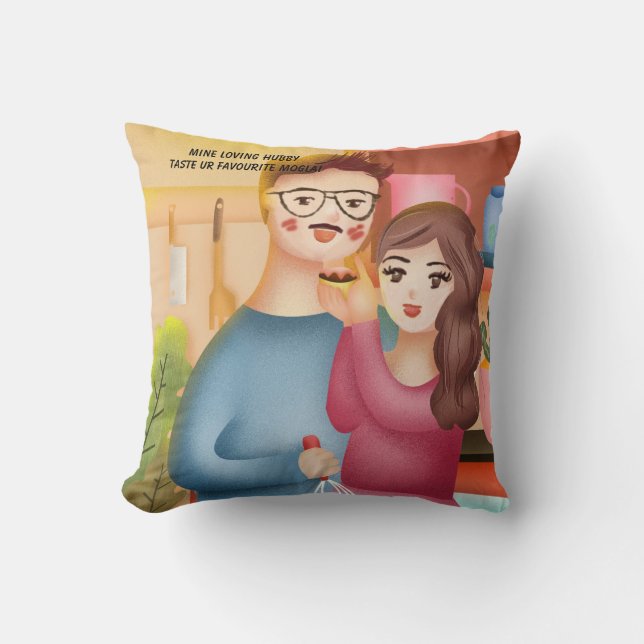 Almofada Snacks indianos cozinhar para dia de os namorados  (Frente)