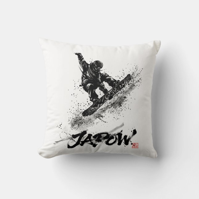 Almofada Snowboard Brush Art - Snowboarder Grab (Frente)