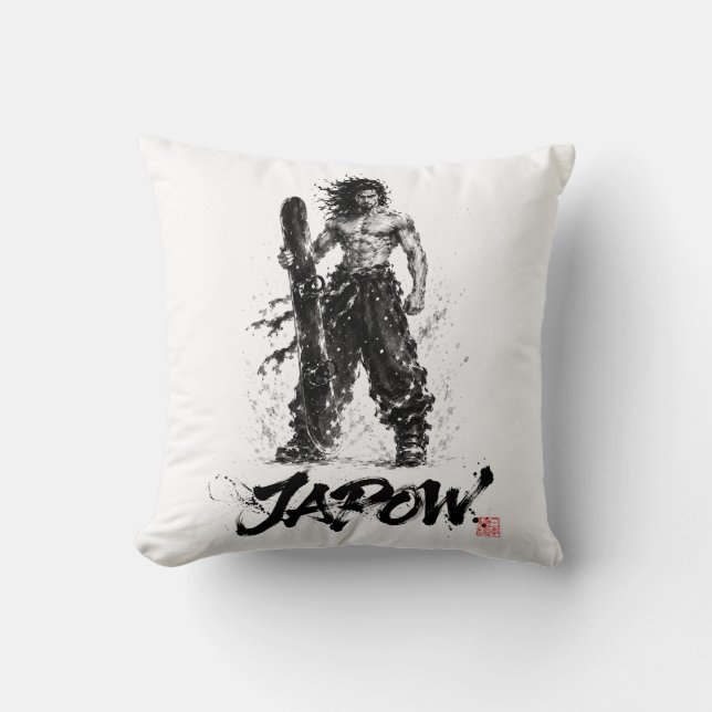 Almofada Snowboard Brush Art - Standing Samurai Musashi (Frente)