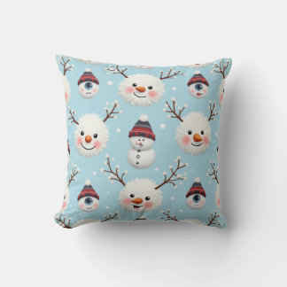 Almofada Snowflake Snowman Travesseiro Cushion