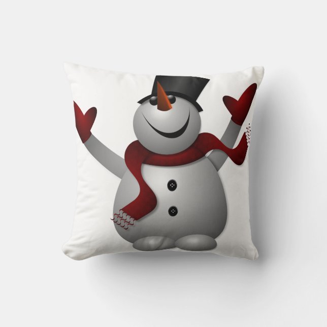 Almofada Snowman com Travesseiro Red Scarf (Frente)