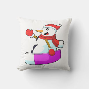 Almofada Snowman como Snowboarder com Sonowboard.PNG