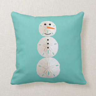 Almofada Snowman de dólar de areia