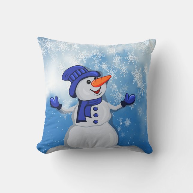 Almofada Snowman de Natal (Frente)