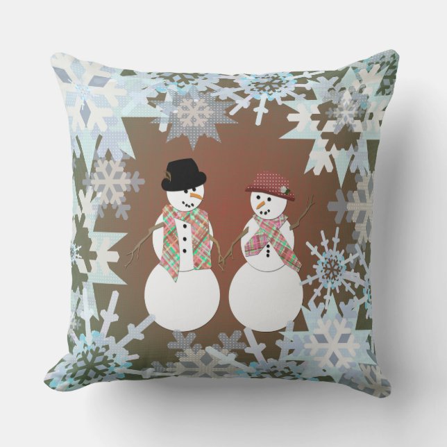 Almofada Snowman Sweethearts (Frente)