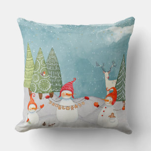 ALMOFADA SNOWMAN & WOODLAND AMIGOS NO WINTER WONDERLAND