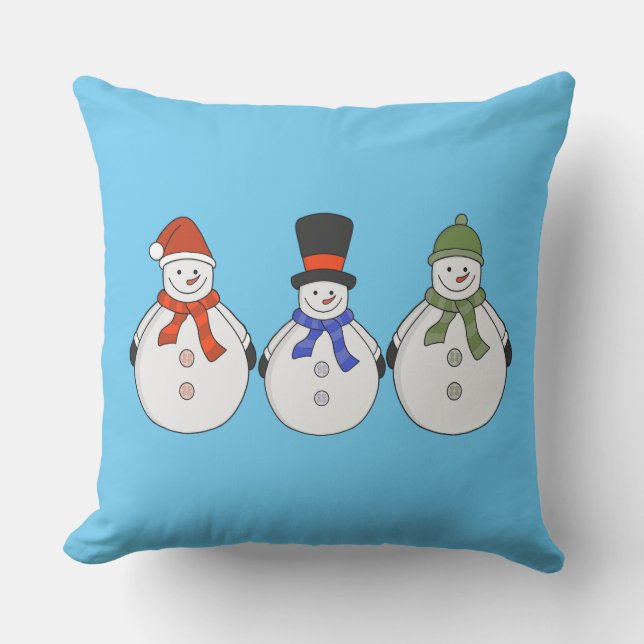 Almofada Snowmen Winter veio (Frente)
