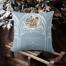 Snowy Gothic Winter Fairytale Blue Foto de Natal