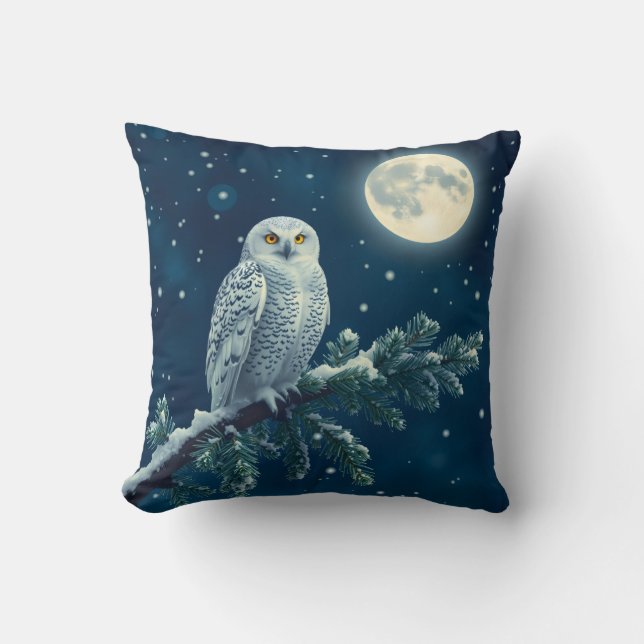 Almofada Snowy Owl Christmas (Frente)