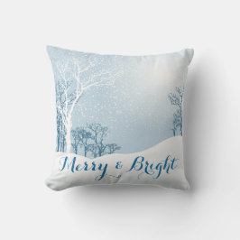 Almofada Snowy Winter Feliz and Bright