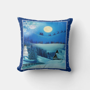 Almofada Snowy Winter Holiday Fantasy