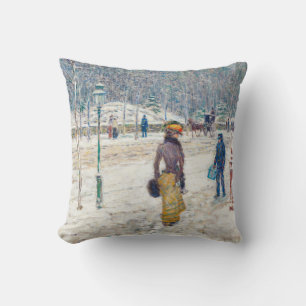 Almofada Snowy Winter Nova Iorque Cena Vintage Art