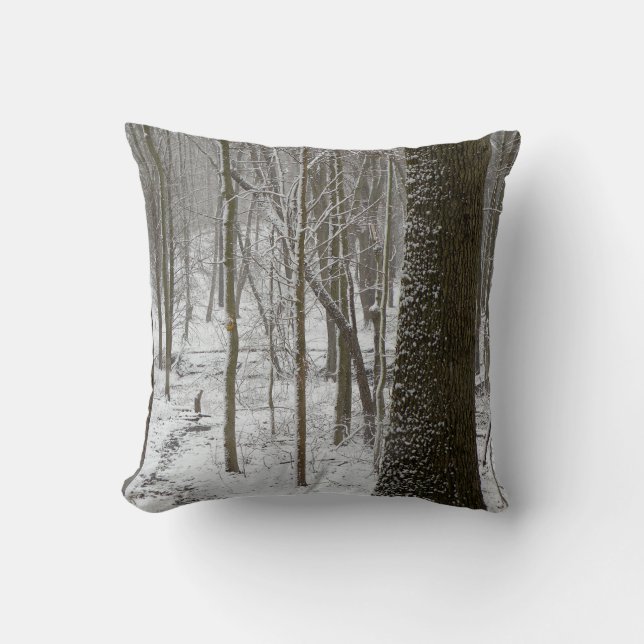 Almofada Snowy Woods Scene (Frente)