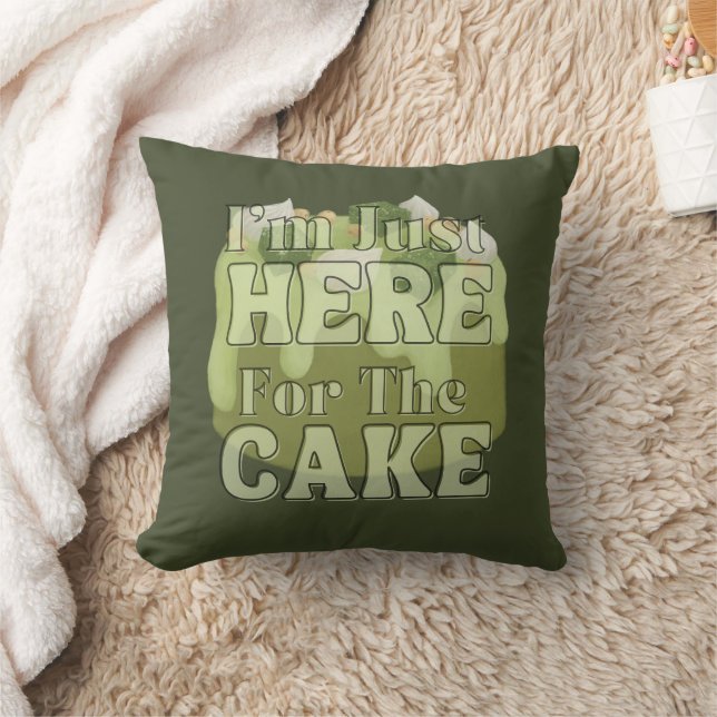 Almofada Só estou aqui pelo bolo, Bolo de Matcha (Cobertor)