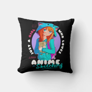 Almofada Só Menina Adora Anime Desenhando Ramen Manga Otaku