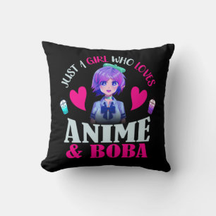 Almofada Só uma garota que ama anime e Boba