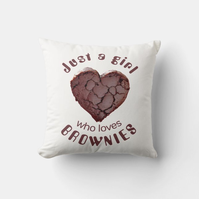 Almofada Só uma garota que ama brownies (Frente)