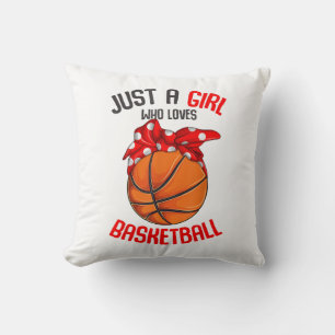 Almofada Só uma garota que ama uma moça de basquete