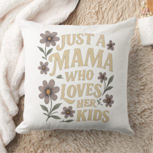 Almofada Só uma mamãe que ama seus filhos... retro arte