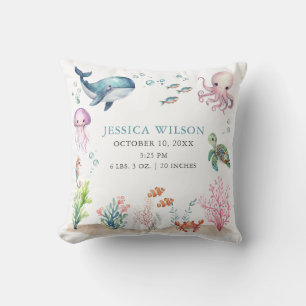 Almofada Sob O Mar Colorido, Estado De Nascimento Do Bebê D