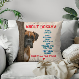 Almofada Sobre Boxers Engraçados e Adoráveis Boxer Dog Desi