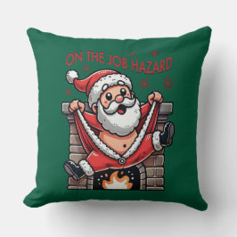 Almofada Sobre Papais noeis de Risco de Fogo