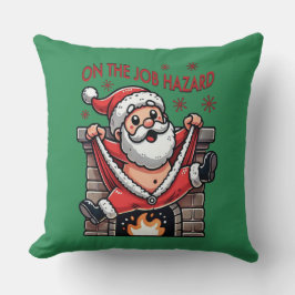 Almofada Sobre Papais noeis de Risco de Fogo