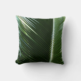 Almofada Sobreposição das bordas das palmas Abstrato Verde 