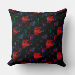 Almofada Sobreposição de mosaico quadrado vermelho sobre ma