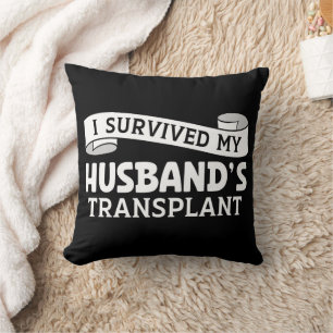 Almofada Sobrevivi à minha fita de receptor de transplante