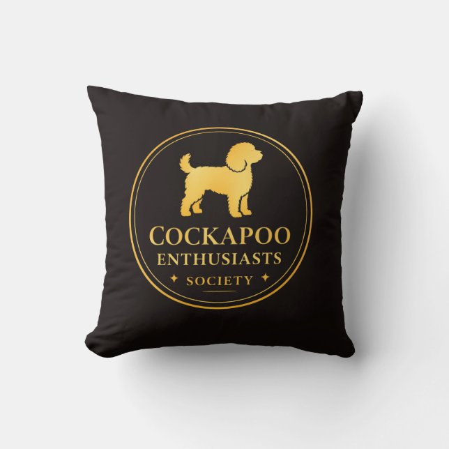 Almofada Sociedade de Entusiastas de Cockapoo camisola (Frente)