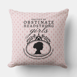 Almofada Sociedade Jane Austen de Meninas Obstinadas e Teim