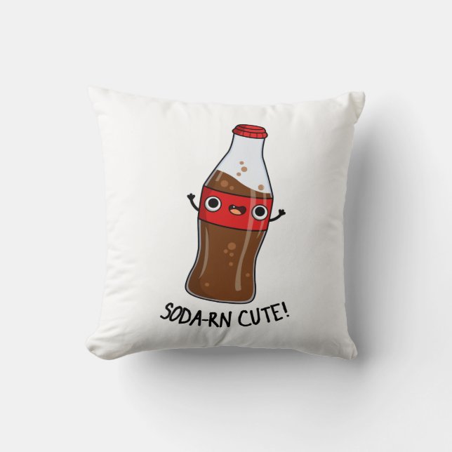 Almofada Soda-rn Cute Engraçado Soda Pun (Frente)