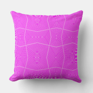 Almofada Sofa de Padrão Geométrico Moderno de Fuschia Ros