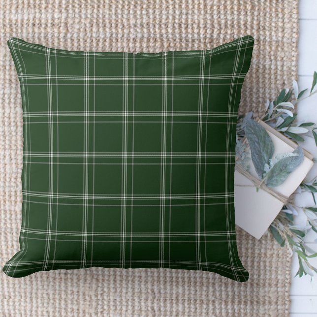 Almofada Sofá Verde E Branco Da Moderna Farmhouse (throw pillow farmhouse pillows country plaid throw pillow green window pane)