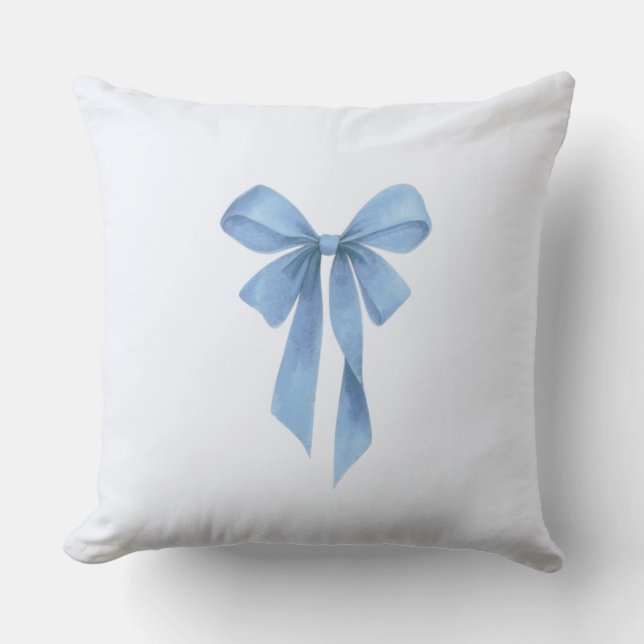 Almofada Soft Blue Bow Boy Baby Shower (Frente)