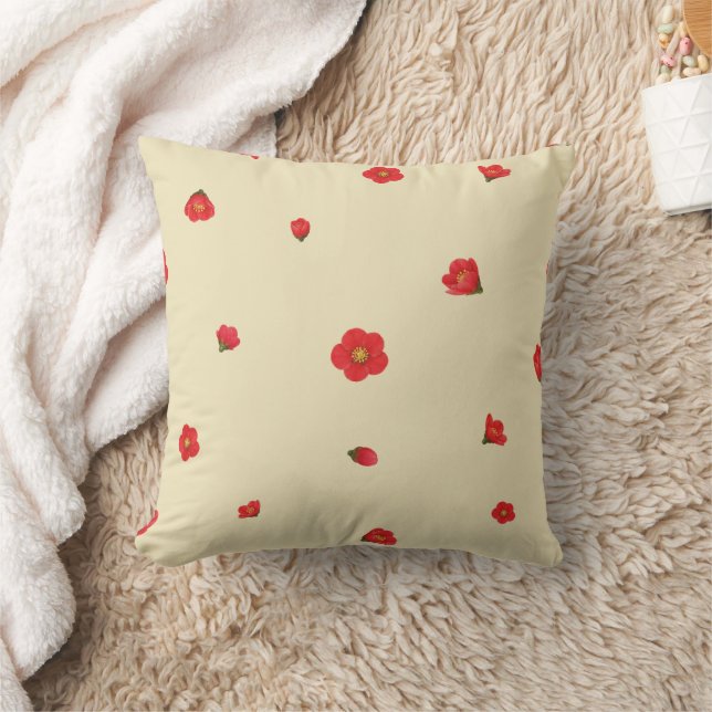 Almofada Soft Butter Japanese Quince Floral Pattern (Cobertor)