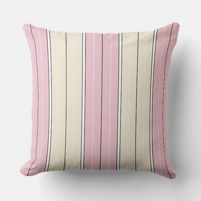 Almofada Soft Color Vertical Stripe Pattern Design (Frente)