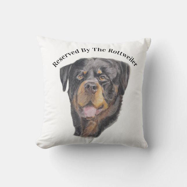 Almofada Soft Pastel of a Rottweiler Throw Cushion (Frente)